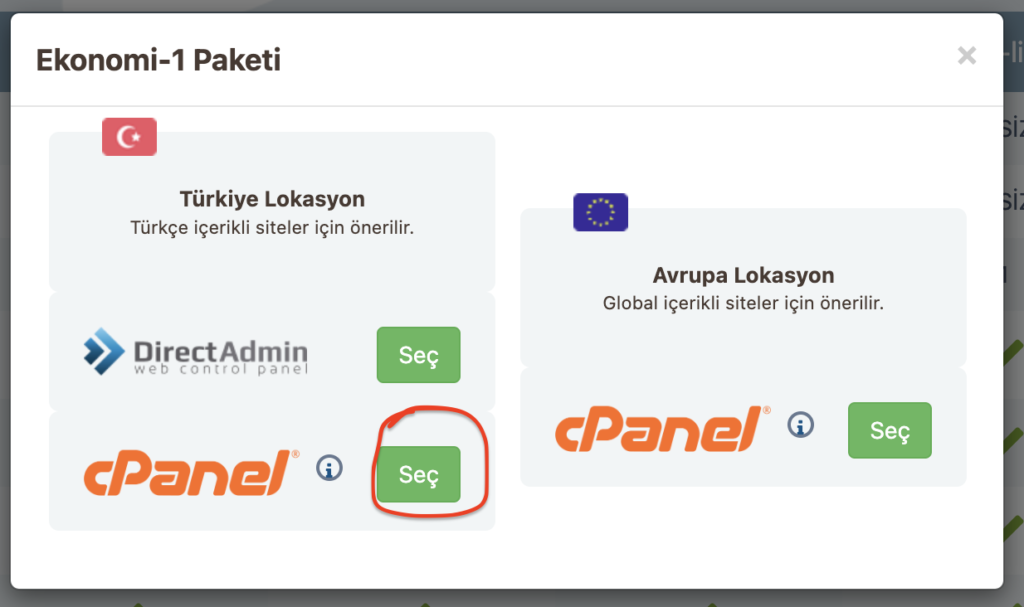 web hosting lokasyon seçimi