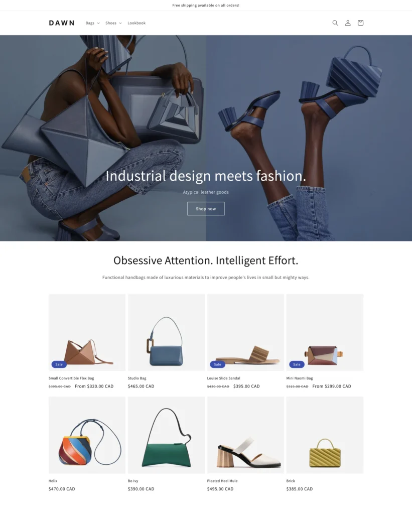 shopify teması - dawn