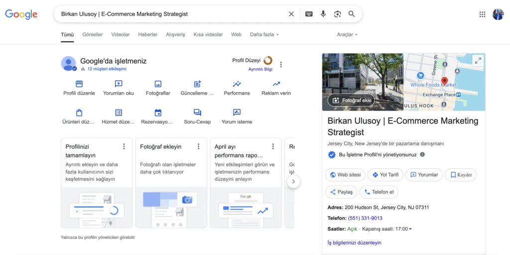yerel pazarlama google benim işletmem